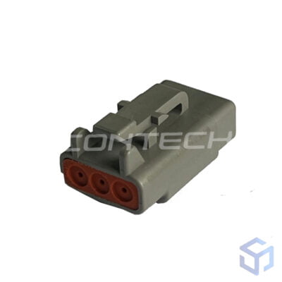 CONECTOR DTM 3 VIAS FÊMEA (COD.  DEUTSCH: DTM06-3S)