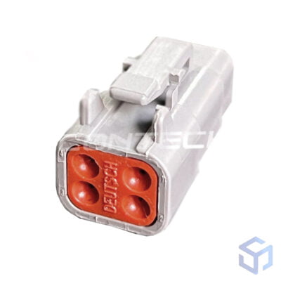 CONECTOR DTM 4 VIAS FÊMEA (COD. DEUTSCH: DTM06-4S)