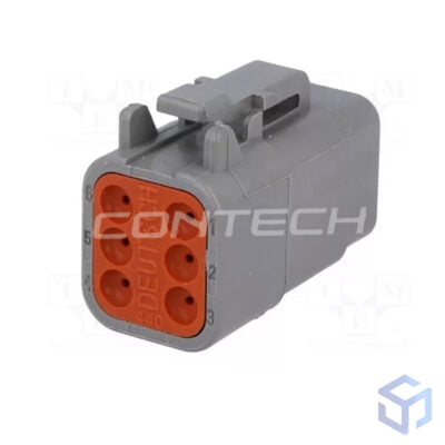 CONECTOR DTM 6 VIAS FÊMEA (COD.DEUTSCH: DTM06-6S)