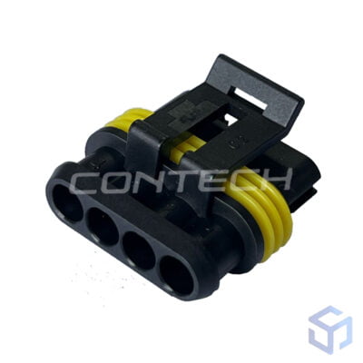 CONECTOR SUPER SEAL 4 VIAS FÊMEA P/ TERMINAL FÊMEA (COD. TE: 282088-1)