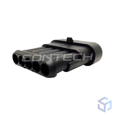 CONECTOR SUPER SEAL 5 VIAS P/ TERMINAL MACHO (COD. TE: 282107-1)