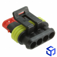 CONECTOR SUPER SEAL 4 VIAS FÊMEA P/ TERMINAL FÊMEA (COD. TE: 282088-1)