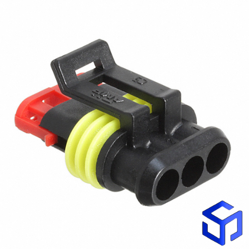 CONECTOR SUPER SEAL 3 VIAS FÊMEA P/ TERMINAL FÊMEA (COD. TE: 282087-1)