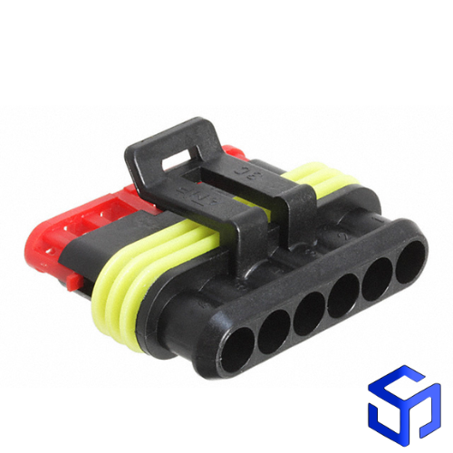 CONECTOR SUPER SEAL 6 VIAS P/ TERMINAL FÊMEA (COD: TE 282090-1)