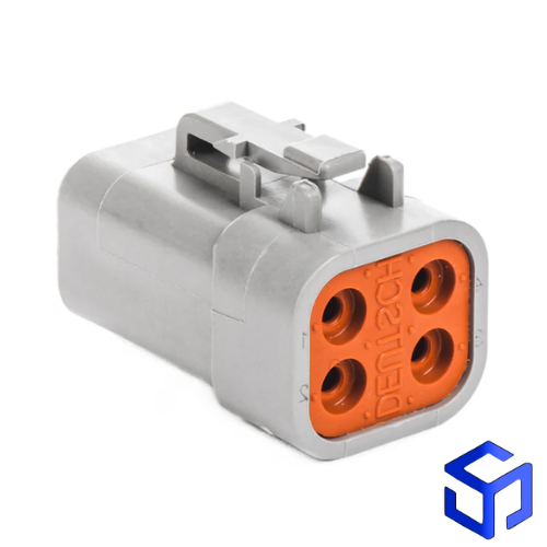 CONECTOR DTP 4 VIAS FÊMEA (COD. DEUTSCH: DTP06-4S)
