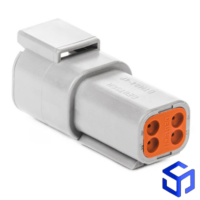 CONECTOR DTM 4 VIAS MACHO (COD. DEUTSCH: DTM04-4P)