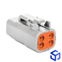 CONECTOR DTM 4 VIAS FÊMEA (COD. DEUTSCH: DTM06-4S)