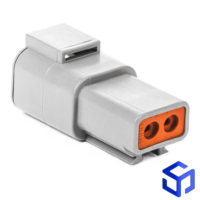 CONECTOR DTP 2 VIAS MACHO (COD.DEUTSCH: DTP04-2P)