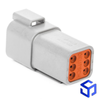 CONECTOR DT 6 VIAS MACHO (COD. DEUTSCH: DT04-6P)