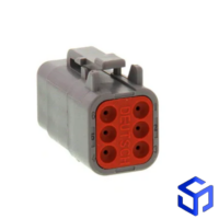 CONECTOR DTM 6 VIAS FÊMEA (COD.DEUTSCH: DTM06-6S)