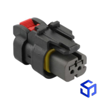 CONECTOR AMPSEAL 2 VIAS FÊMEA CINZA (KEY B)