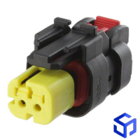 CONECTOR AMPSEAL 2 VIAS FÊMEA AMARELO (KEY C)