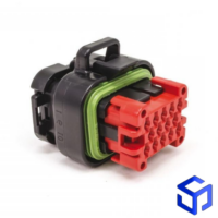 CONECTOR AMPSEAL 14 VIAS FÊMEA VERMELHO
