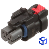 CONECTOR AMPSEAL 2 VIAS MACHO CINZA (KEY B),