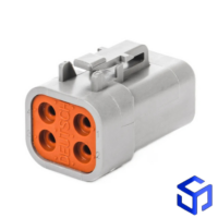 CONECTOR DTP 4 VIAS FÊMEA (COD. DEUTSCH: DTP06-4S)