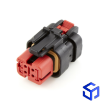 CONECTOR AMPSEAL 4 VIAS FÊMEA VERMELHO